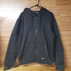 Men's Dark Gray Zip-Up Sweater
